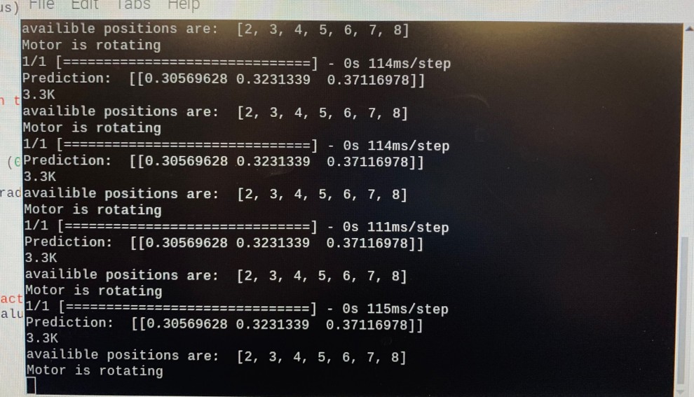 Console Output of Band Recognition